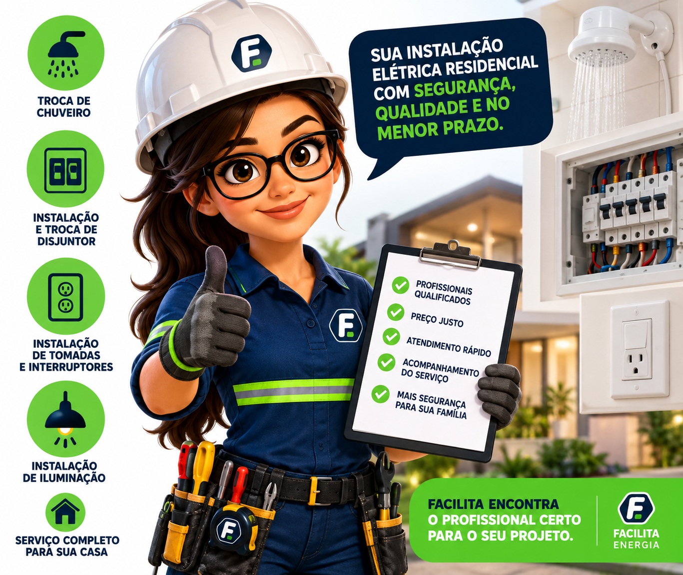 Instalação predial e manutenção elétrica — Facilita Energia