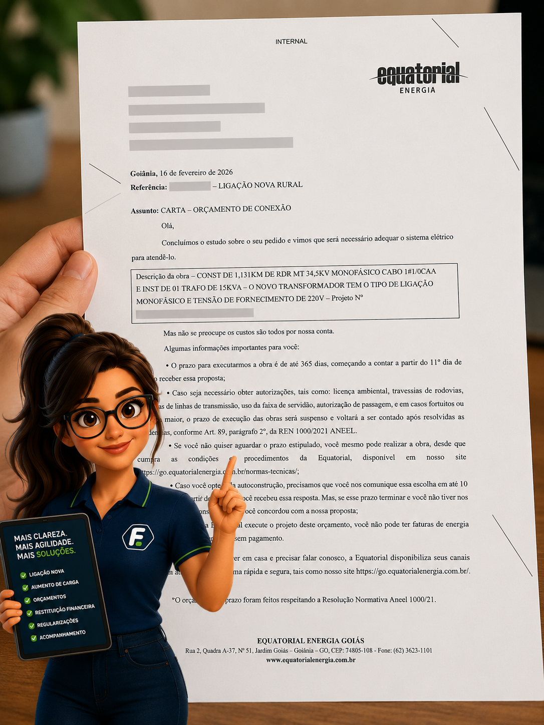 Análise de orçamento de conexão — Grupo A — Facilita Energia